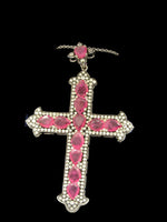 Sapphire Sterling Silver Cross