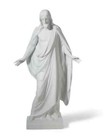 Lladro White Matte Porcelain Figurine of Christ on a Porcelain Base. 14.56