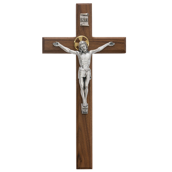 13" Walnut Crucifix