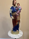 St. Joseph with Baby Jesus 24"H. Indoor/Outdoor