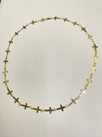 Collar en forma de cruz de 10 quilates - 18 pulgadas