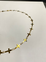 Collar en forma de cruz de 10 quilates - 18 pulgadas