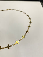 10KT Cross Shaped Necklace - 18 inches