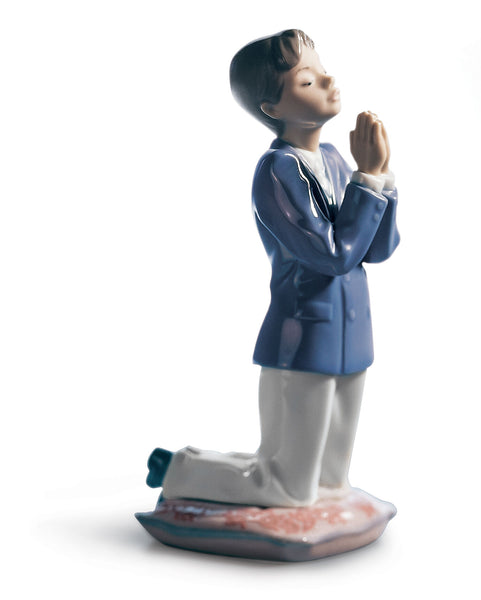 1st Communion Boy Figurine by Lladro, 7.5 inches, Hand crafted and Hand Painted - St. Mary's Gift Store