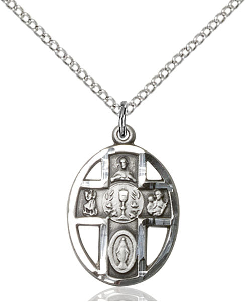 1st Communion 5-Way / Chalice Pendant, 3/4 inch - St. Mary's Gift Store