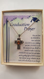 Graduation Cross Shaped Locket with Message Scroll - St. Mary's Gift Store