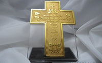 Gold Plated Wedding Wall Cross- Pewter - St. Mary's Gift Store
