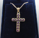Amethyst Sterling Silver Cross - St. Mary's Gift Store