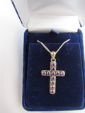 Amethyst Sterling Silver Cross - St. Mary's Gift Store
