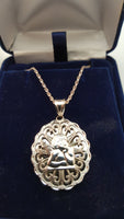 Sterling Silver Cherub Pendant - St. Mary's Gift Store