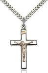 Gold Filled on Sterling Silver Pendant, 1 1/4 inch - St. Mary's Gift Store