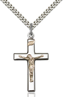 Gold Filled on Sterling Silver Pendant, 1 1/4 inch - St. Mary's Gift Store