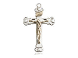 Gold Filled on Sterling Silver Crucifix, 1 1/8inch - St. Mary's Gift Store