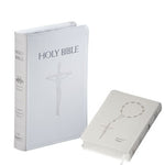 Classic NABRE Bible - White Flexcover with Silver Letters - St. Mary's Gift Store