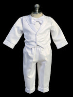 Long Sleeve Cross Collar Boy's Baptism Outfit - St. Mary's Gift Store
