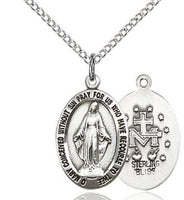 Miraculous Medal - Sterling Silver, 3/8 inch - St. Mary's Gift Store
