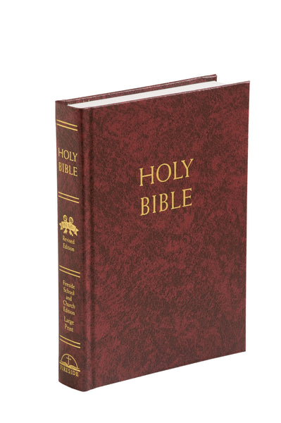 School and Church Edition Bible - Burgundy Cover - Large Print - St. Mary's Gift Store