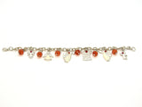 Silver Plated Angel Bracelet with Red Accent Beads - St. Mary's Gift Store