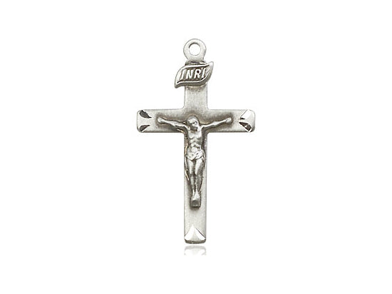 Sterling Silver Crucifix 7/8 x 1/2". Medal only.