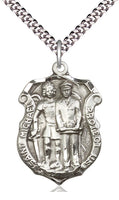 St. Michael the Archangel Police Medal, 1 1/4  x 3/4 inches - St. Mary's Gift Store