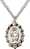 Miraculous Medal with Filigree Edges, 5/8 inch - St. Mary's Gift Store