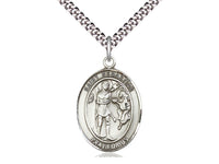 St Sebastian Sterling Silver Medal, 1 inch - St. Mary's Gift Store
