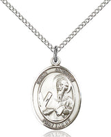 St. Andrew the Apostle Oval Sterling Silver Medal, 1 x 3/4 - St. Mary's Gift Store