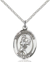 St. Christopher Sterling Silver Medal - Softball - St. Mary's Gift Store