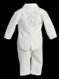 Satin Tailed Baptism Tuxedo Set - St. Mary's Gift Store