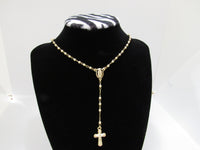 Our Lady of Guadalupe 4mm Gold Plated Stainless Steel Rosary Necklace - St. Mary's Gift Store