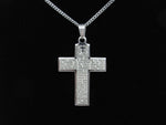 Our Father Stainless Steel Cross, 1 3/4 inch - St. Mary's Gift Store