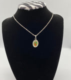 Our Lady of Guadalupe Oval Pendant with Rhinestone - St. Mary's Gift Store