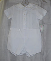 Baby Boy White Romper by Sir John of Rosalina Baby - 24 months - St. Mary's Gift Store