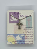 Holy Spirit Cross Shaped Locket with Message Scroll - St. Mary's Gift Store
