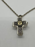 The Lord's Prayer Cross Shaped Locket with Message Scroll - St. Mary's Gift Store