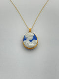 10KT Gold  Mother and Child Cameo Pendant with 18 inch 10KT Gold Chain - St. Mary's Gift Store