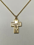 First Communion Gold Plated Cross 7/8"