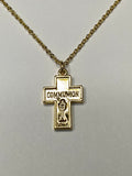 First Communion Gold Plated Cross 7/8"