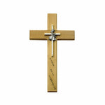 10 inch Personalized First Communion Girl Maple Wood and Brass Wall Cross - St. Mary's Gift Store