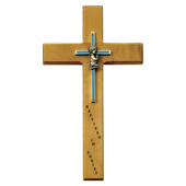 Personalized Boy Baptism Cross, 9 3/4 inches - St. Mary's Gift Store