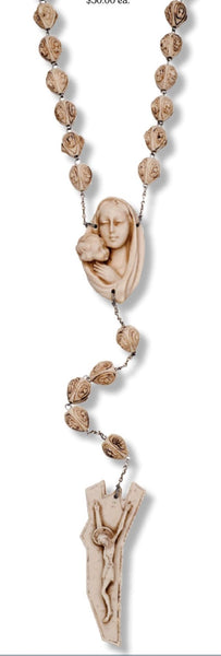 Alabaster Wall Rosary - 64 inches - St. Mary's Gift Store