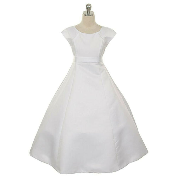 Elegant First Holy Communion Dress - White - St. Mary's Gift Store