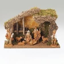 8 Piece Fontanini 5 inch Nativity Set with Stable #54424. New. Made in Italy - St. Mary's Gift Store