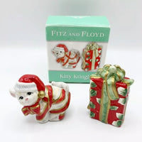 Fitz and Floyd Kitty Kringler Salt and Pepper Shaker - St. Mary's Gift Store